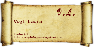 Vogl Laura névjegykártya
